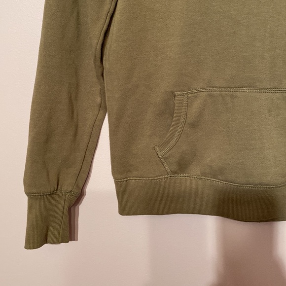 Cotton: ON Women's Soft Olive Green Hoodie with Print at Front XS Fits as Small - Picture 4 of 5